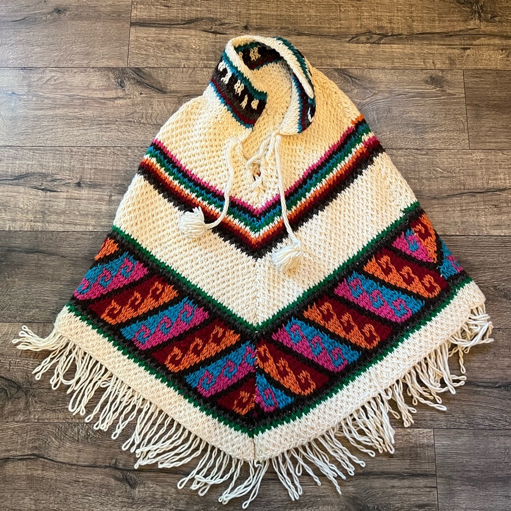 Vintage boho poncho! One size fits most!